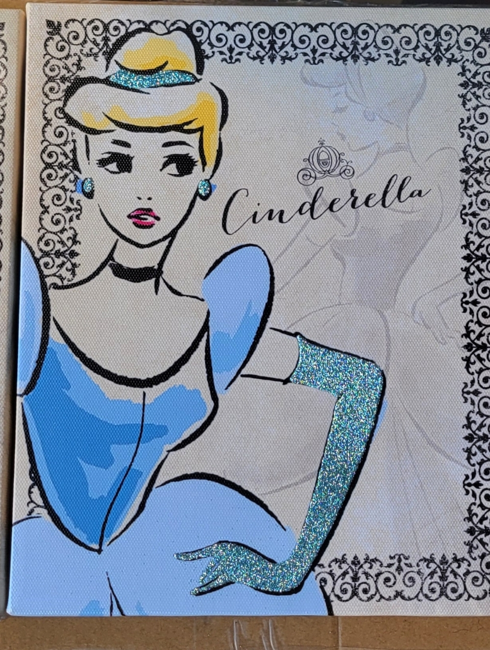 Disney Princess Trio Wall Art - Yellow, Blue, Red, Black, White - Picture 4 of 4